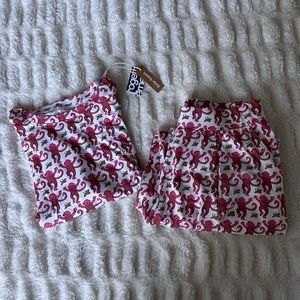 Roller Rabbit Monkey Tee PJ set